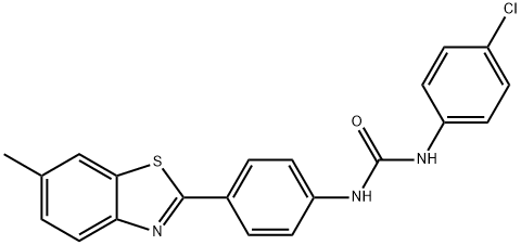 N-(4-chlorophenyl)-N'-[4-(6-methyl-1,3-benzothiazol-2-yl)phenyl]urea 구조식 이미지