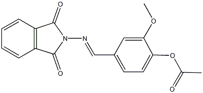 4-{[(1,3-dioxo-1,3-dihydro-2H-isoindol-2-yl)imino]methyl}-2-methoxyphenyl acetate 구조식 이미지