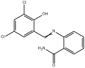 2-[(3,5-dichloro-2-hydroxybenzylidene)amino]benzamide Structure