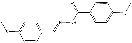 4-methoxy-N'-[4-(methylsulfanyl)benzylidene]benzohydrazide Structure