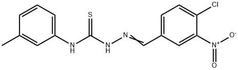 4-chloro-3-nitrobenzaldehyde N-(3-methylphenyl)thiosemicarbazone Structure