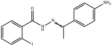 N'-[1-(4-aminophenyl)ethylidene]-2-iodobenzohydrazide 구조식 이미지