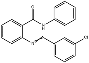 2-[(3-chlorobenzylidene)amino]-N-phenylbenzamide Structure