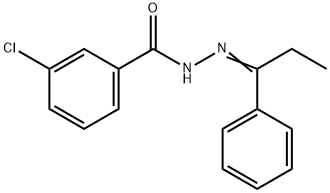 3-chloro-N'-(1-phenylpropylidene)benzohydrazide Structure
