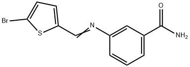 3-{[(5-bromo-2-thienyl)methylene]amino}benzamide 구조식 이미지