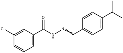 3-chloro-N'-(4-isopropylbenzylidene)benzohydrazide Structure