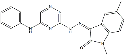 1,5-dimethyl-1H-indole-2,3-dione 3-(5H-[1,2,4]triazino[5,6-b]indol-3-ylhydrazone) 구조식 이미지