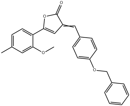 3-[4-(benzyloxy)benzylidene]-5-(2-methoxy-4-methylphenyl)-2(3H)-furanone 구조식 이미지