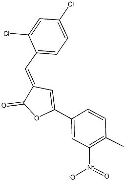 3-(2,4-dichlorobenzylidene)-5-{3-nitro-4-methylphenyl}-2(3H)-furanone Structure