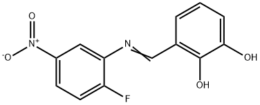 3-[({2-fluoro-5-nitrophenyl}imino)methyl]-1,2-benzenediol 구조식 이미지