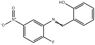 2-[({2-fluoro-5-nitrophenyl}imino)methyl]phenol Structure