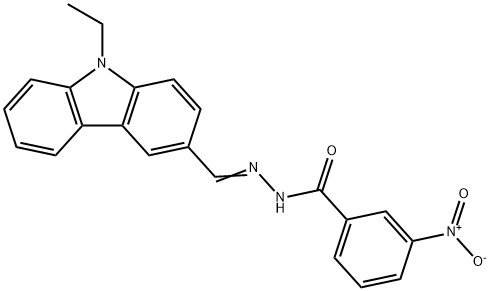 N'-[(9-ethyl-9H-carbazol-3-yl)methylene]-3-nitrobenzohydrazide 구조식 이미지