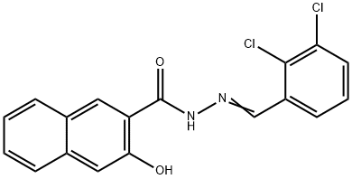 N'-(2,3-dichlorobenzylidene)-3-hydroxy-2-naphthohydrazide 구조식 이미지