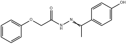 N'-[1-(4-hydroxyphenyl)ethylidene]-2-phenoxyacetohydrazide 구조식 이미지