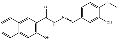 3-hydroxy-N'-(3-hydroxy-4-methoxybenzylidene)-2-naphthohydrazide 구조식 이미지