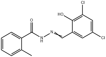 N'-(3,5-dichloro-2-hydroxybenzylidene)-2-methylbenzohydrazide 구조식 이미지