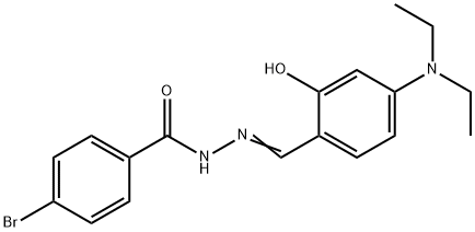 4-bromo-N'-[4-(diethylamino)-2-hydroxybenzylidene]benzohydrazide 구조식 이미지