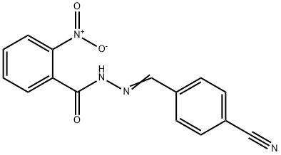 N'-(4-cyanobenzylidene)-2-nitrobenzohydrazide 구조식 이미지