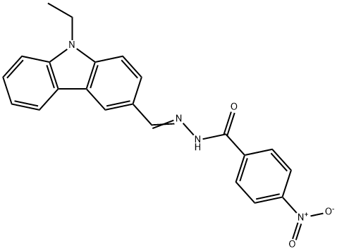 N'-[(9-ethyl-9H-carbazol-3-yl)methylene]-4-nitrobenzohydrazide Structure