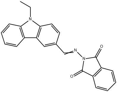 2-{[(9-ethyl-9H-carbazol-3-yl)methylene]amino}-1H-isoindole-1,3(2H)-dione 구조식 이미지