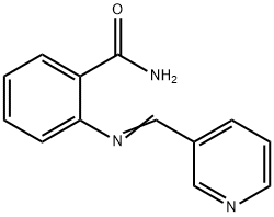 2-[(3-pyridinylmethylene)amino]benzamide Structure