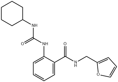 2-{[(cyclohexylamino)carbonyl]amino}-N-(2-furylmethyl)benzamide Structure