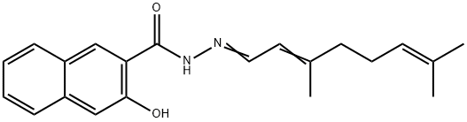 N'-(3,7-dimethyl-2,6-octadienylidene)-3-hydroxy-2-naphthohydrazide Structure