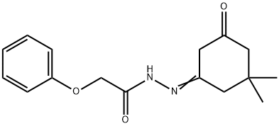 N'-(3,3-dimethyl-5-oxocyclohexylidene)-2-phenoxyacetohydrazide 구조식 이미지