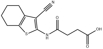 4-[(3-cyano-4,5,6,7-tetrahydro-1-benzothien-2-yl)amino]-4-oxobutanoic acid Structure