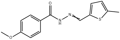 4-methoxy-N'-[(5-methyl-2-thienyl)methylene]benzohydrazide 구조식 이미지