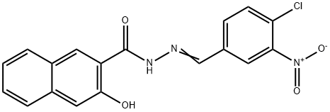 N'-{4-chloro-3-nitrobenzylidene}-3-hydroxy-2-naphthohydrazide Structure