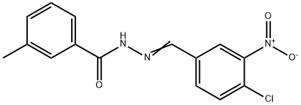 N'-{4-chloro-3-nitrobenzylidene}-3-methylbenzohydrazide Structure