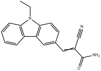 2-cyano-3-(9-ethyl-9H-carbazol-3-yl)acrylamide 구조식 이미지