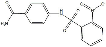 4-[({2-nitrophenyl}sulfonyl)amino]benzamide Structure