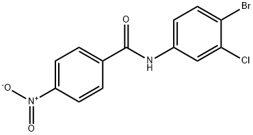 N-(4-bromo-3-chlorophenyl)-4-nitrobenzamide 구조식 이미지