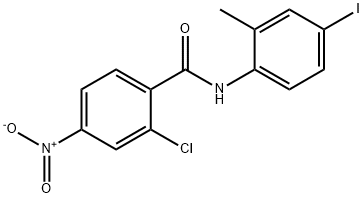 2-chloro-4-nitro-N-(4-iodo-2-methylphenyl)benzamide 구조식 이미지