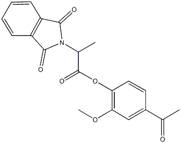 4-acetyl-2-methoxyphenyl 2-(1,3-dioxo-1,3-dihydro-2H-isoindol-2-yl)propanoate 구조식 이미지