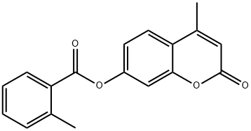 4-methyl-2-oxo-2H-chromen-7-yl 2-methylbenzoate 구조식 이미지