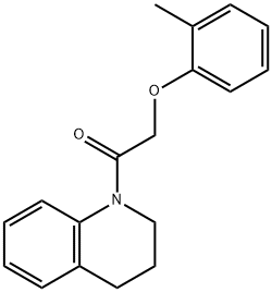 1-[(2-methylphenoxy)acetyl]-1,2,3,4-tetrahydroquinoline 구조식 이미지