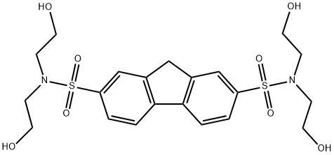 N~2~,N~2~,N~7~,N~7~-tetrakis(2-hydroxyethyl)-9H-fluorene-2,7-disulfonamide 구조식 이미지