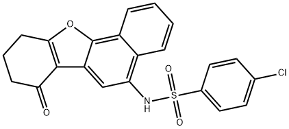 4-chloro-N-(7-oxo-7,8,9,10-tetrahydronaphtho[1,2-b][1]benzofuran-5-yl)benzenesulfonamide 구조식 이미지