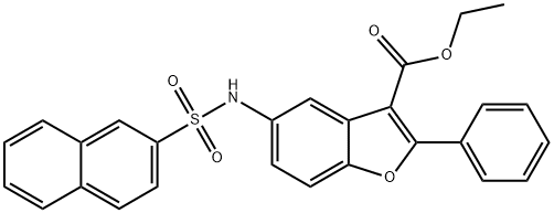 ethyl 5-[(2-naphthylsulfonyl)amino]-2-phenyl-1-benzofuran-3-carboxylate Structure