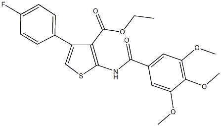 ethyl 4-(4-fluorophenyl)-2-[(3,4,5-trimethoxybenzoyl)amino]-3-thiophenecarboxylate Structure