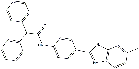 N-[4-(6-methyl-1,3-benzothiazol-2-yl)phenyl]-2,2-diphenylacetamide Structure