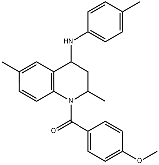 1-(4-methoxybenzoyl)-2,6-dimethyl-N-(4-methylphenyl)-1,2,3,4-tetrahydro-4-quinolinamine 구조식 이미지