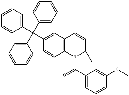 1-(3-methoxybenzoyl)-2,2,4-trimethyl-6-trityl-1,2-dihydroquinoline 구조식 이미지