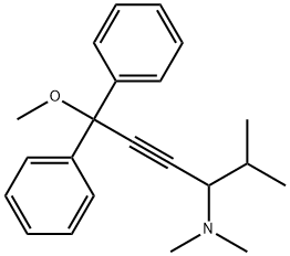 6-methoxy-N,N,2-trimethyl-6,6-diphenyl-4-hexyn-3-amine Structure