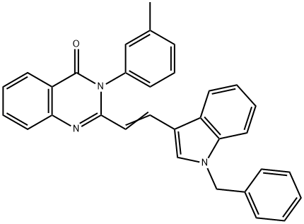 2-[2-(1-benzyl-1H-indol-3-yl)vinyl]-3-(3-methylphenyl)-4(3H)-quinazolinone Structure