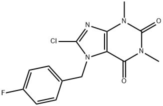 8-chloro-7-(4-fluorobenzyl)-1,3-dimethyl-3,7-dihydro-1H-purine-2,6-dione Structure