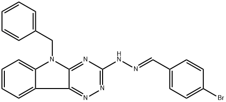 4-bromobenzaldehyde (5-benzyl-5H-[1,2,4]triazino[5,6-b]indol-3-yl)hydrazone Structure